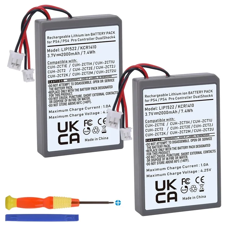 PS4 Controller Battery for Sony PlayStation 4 DualShock4 V1 V2 KCR1410 LIP1522 CUH-ZCT1E CUH-ZCT2 Wireless Controller