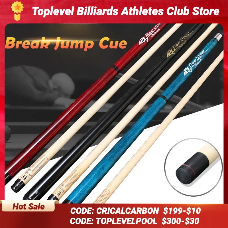 

CrICAL Break Jump Cue, Maple Shaft Jump Cue, Red, Black, Blue Colors Options, Professional Punch Jump cue, 13mm Tip