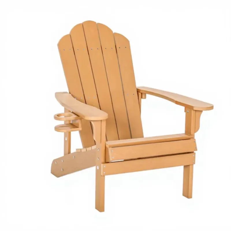 Modern Foldable Outdoor Beach Chair Waterproof Plastic Frame Leisure Seat for Hotel Villa Courtyard Holiday Garden Furniture