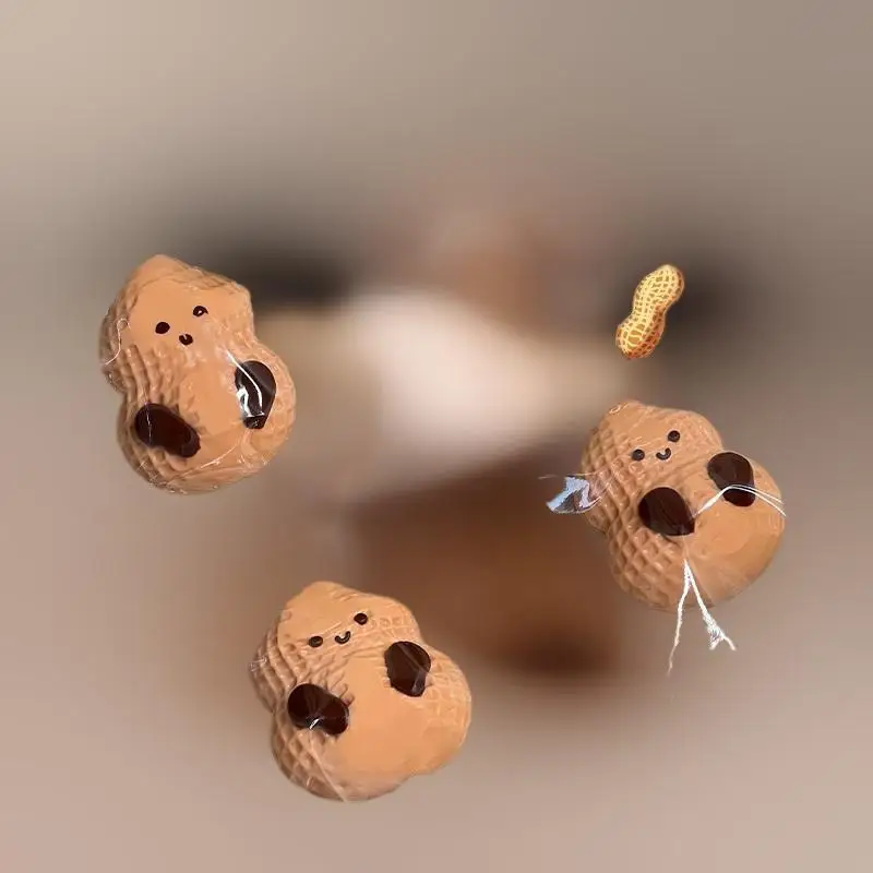 Taba 1 Piece Squishy Peanut Shaped Toy, Handmade, Soft Silicone, Adhesive, Slow Rise Stressbuster
