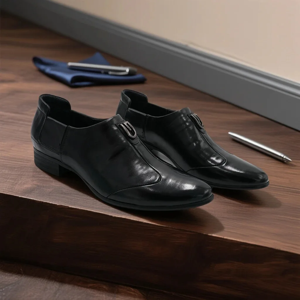 

New Black Men's Office Business Dress Oxford Loafer Shoes High Quality For Luxury Party Wedding Wear