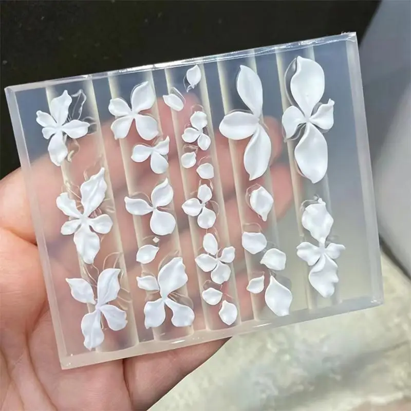 Nail Charm Making Silicone Mold Hand Carved Ice Flower Rose Design Reusable Nail Art Tool for Nail Art Lovers