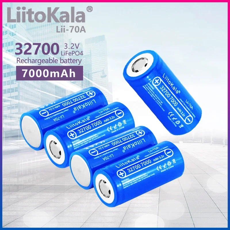 5PCS LiitoKala 3.2V 32700 7000mAh LiFePO4 Battery 35A Continuous Discharge Maximum 55A High power Batteries for Power tools