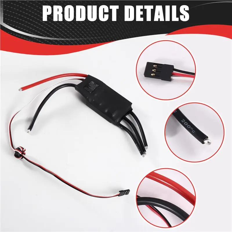 Best-RC Brushless ESC 100A Electric Speed Controller Blheli For Quadcopter Aircraft Models Fixed Wing Multi-Axis FPV RC Drone