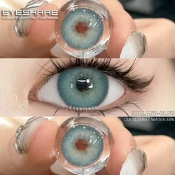 EYESHARE 1Pair New Colorcon Colored Contact Lenses for Eyes Green Eye Lenses Blue Lenses Fashion Gray Beauty Pupils Yearly Use