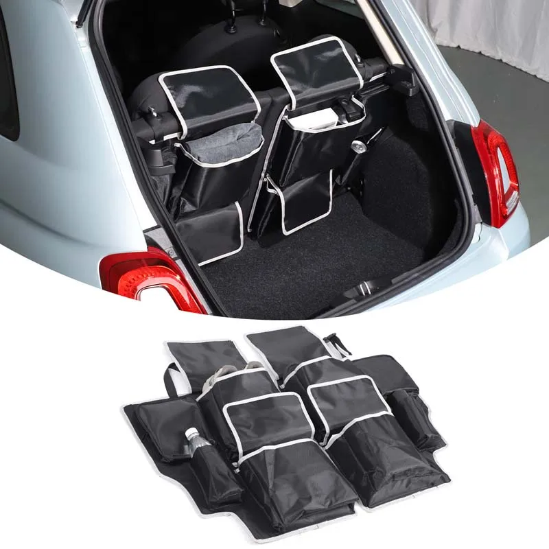 

For Fiat 500 2016-2024 car trunk storage bag, tool storage bag, rear seat backrest multifunctional hanging bag, auto accessories