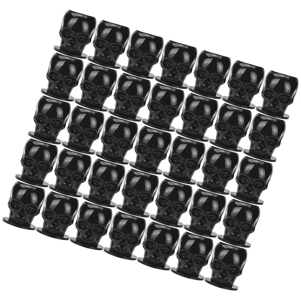 

200 шт. стаканчиков для тату-чернил с дизайном черепа, маленькие емкости для пигмента для татуировки, прочные, герметичные, с устойчивым основанием, портативные аксессуары для тату