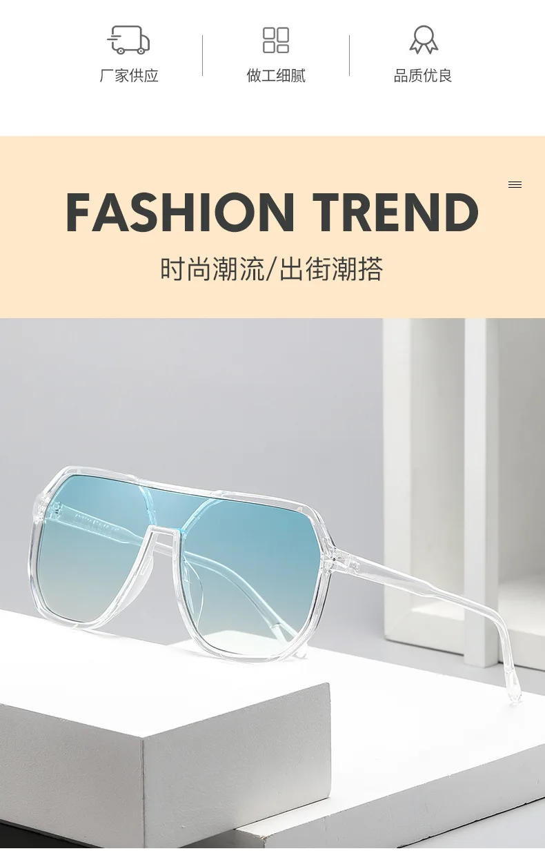 Neue Vintage Quadratische Sonnenbrille für Damen und Herren Luxusmarke Große Runde Sonnenbrillen Weibliche Männliche Eyewear Sonnenbrillen für Männer Frauen – Detail 2