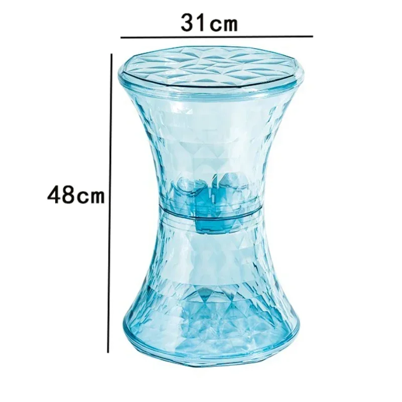 Surprise Price Acrylic Transparent Storage Stool Changing Shoes Ottomans Crystal Makeup Chair CoffeeTable Living Room Furniture