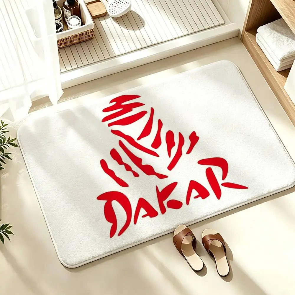COOL R-Rally-Y D-Dakar Logo  Soft Absorbent Decorative Floor Mat for Bathroom Entryway Living Room