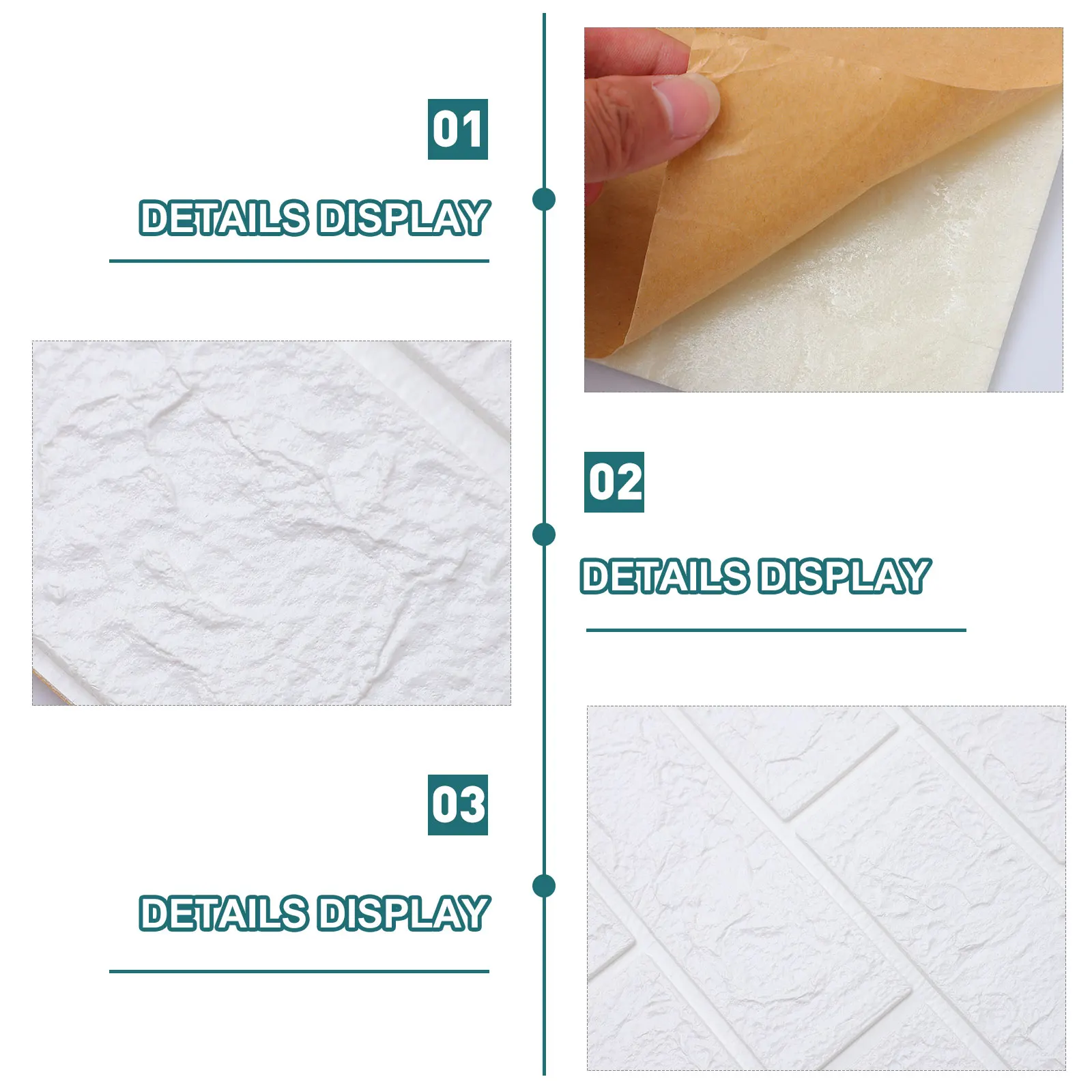 

10pcs 3D Sticker Self-Adhesive Peel Stick Wallpaper Wallpaper Peel Stick Decorative Wall Decal For Home Background Wall Art