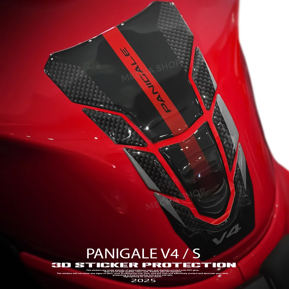 

For Panigale V4 / S 2025 Motorcycle Fuel Tank Guard Kit 3D Epoxy Resin Sticker Protection Decal Stickers