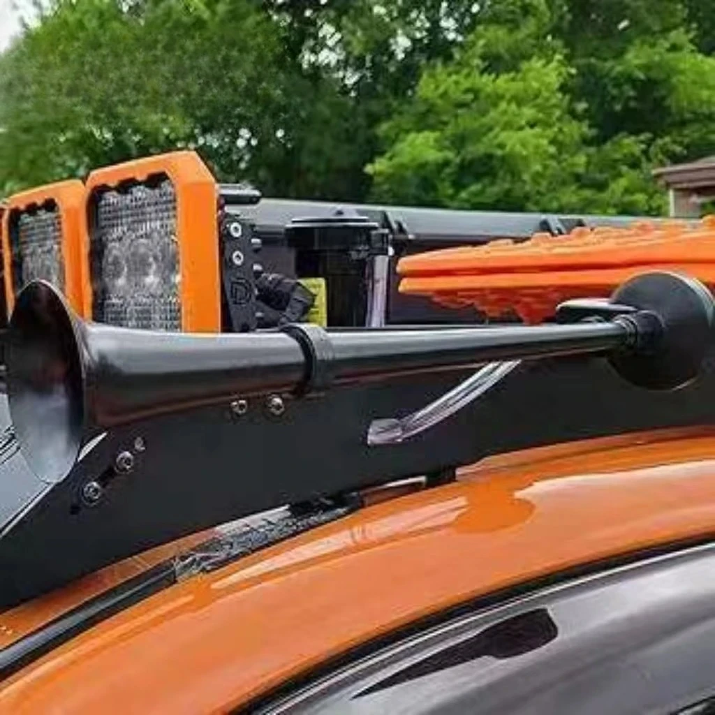 بوق هوائي كهربائي مدمج عالمي 12 فولت لدراجة نارية السيارة، مجموعة بوق تحذير عالي الصوت، سهل التركيب، مقاوم للماء