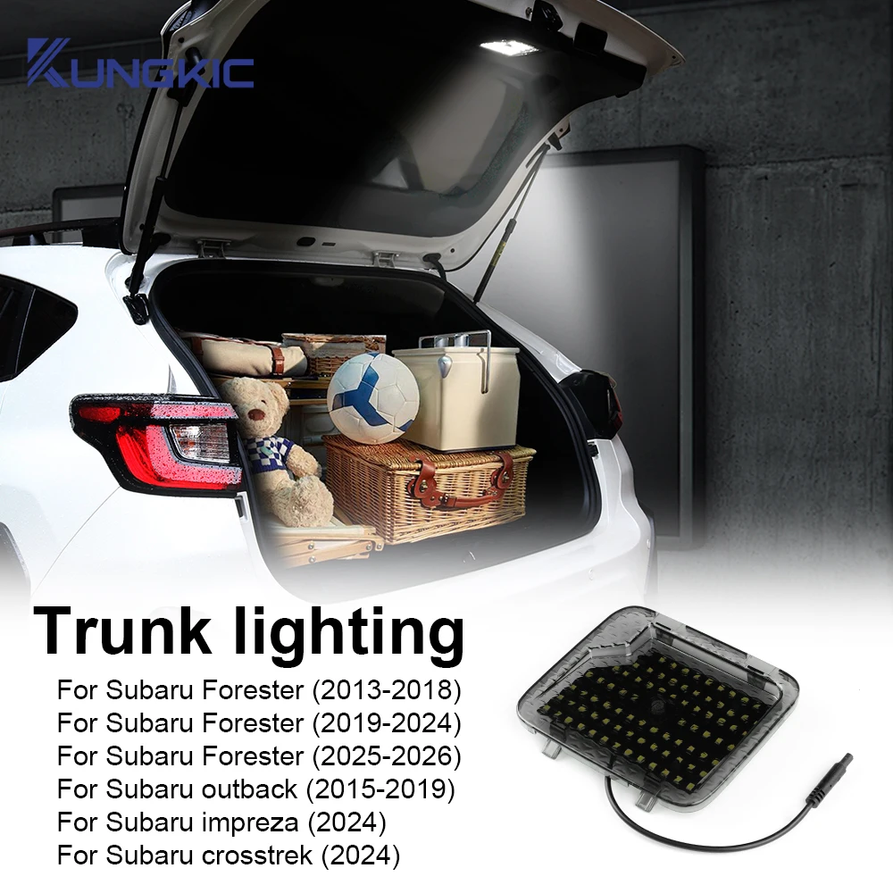 For Subaru Crosstrek Impreza Forester Outback Accessories LED Car Trunk Light Luggage Trunk Lamp Tailgate Lights Suitcase Dome