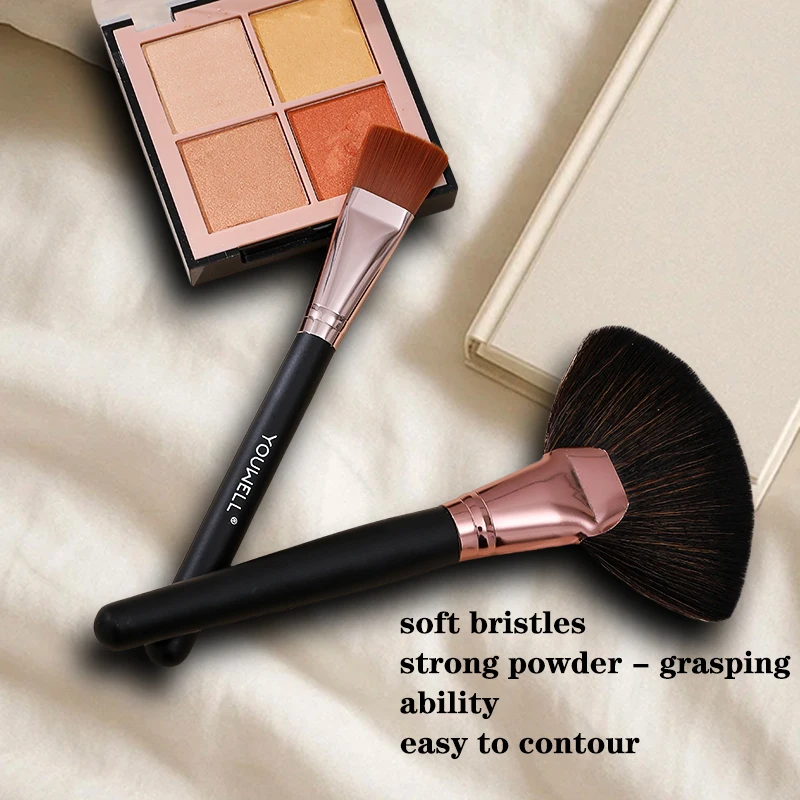 부드럽고 피부 친화적인 메이크업 브러쉬! 이븐 파우더 - 끈적임 없이 완벽하게 바르고, 편안한 그립감, 스타일리시한 디자인.