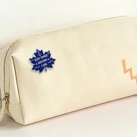 Just Once Before I Die Brooch Blue Maple Leaf Ice Hockey Team Badge Fan Support Accessories Self Deprecating Slogan Metal Pin 4