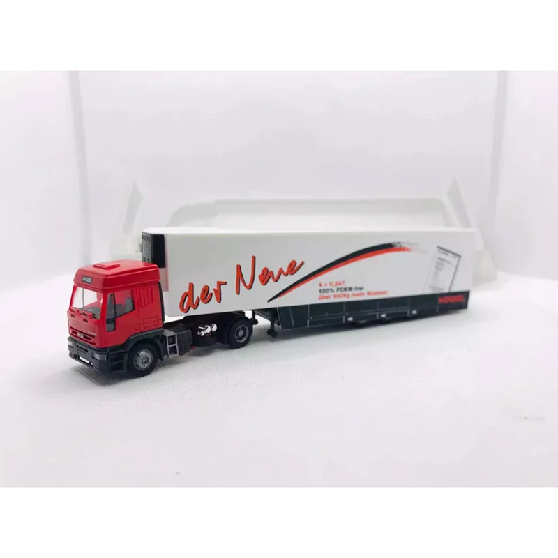 

HERPA масштаб 1:87 IVECO контейнерный транспортный грузовик пластиковая имитация модели автомобиля без печати коллекция статические демонстрационные украшения
