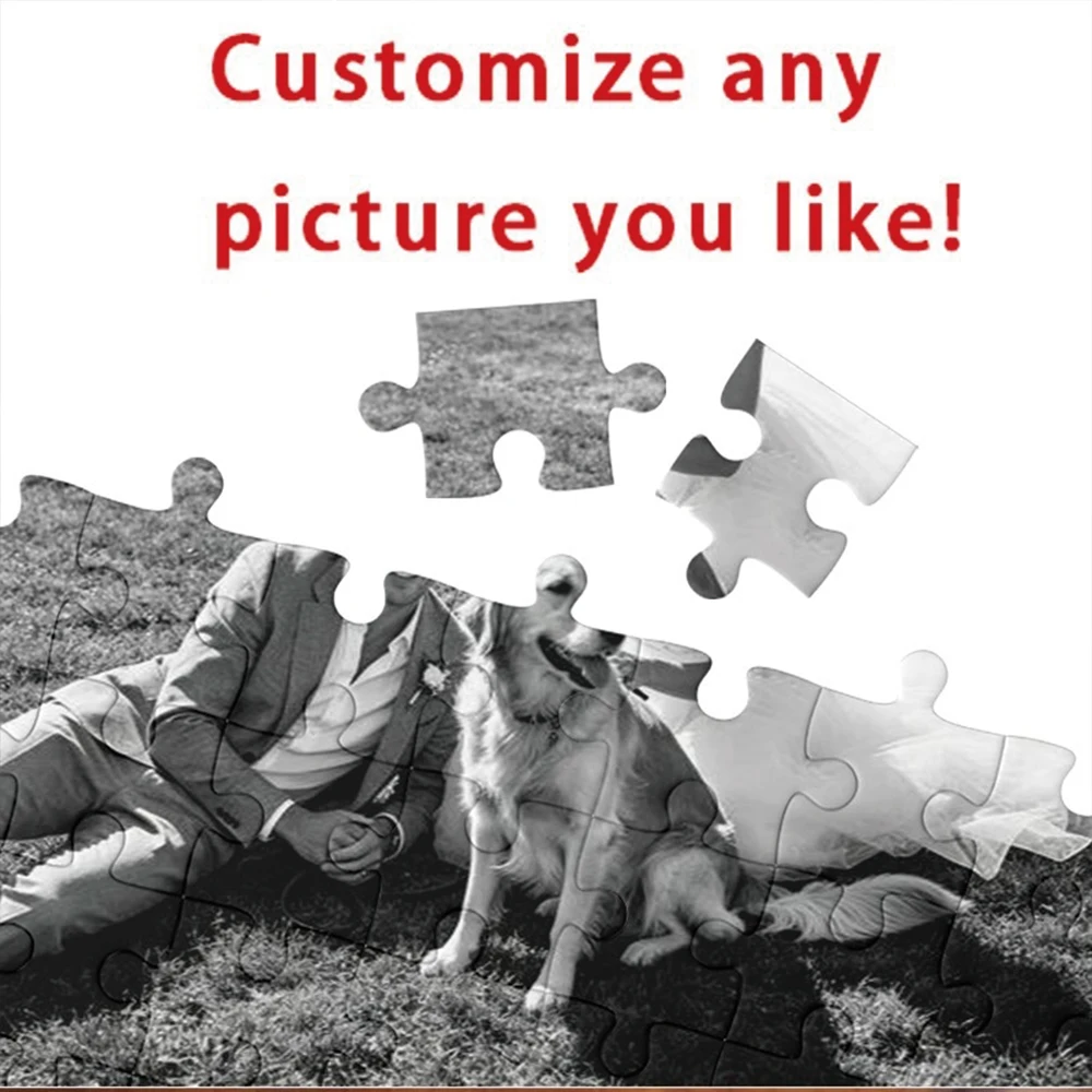 35/300/500/1056pcs Personalized Custom Photo Puzzle Couple Photos Couple Custom photo puzzle