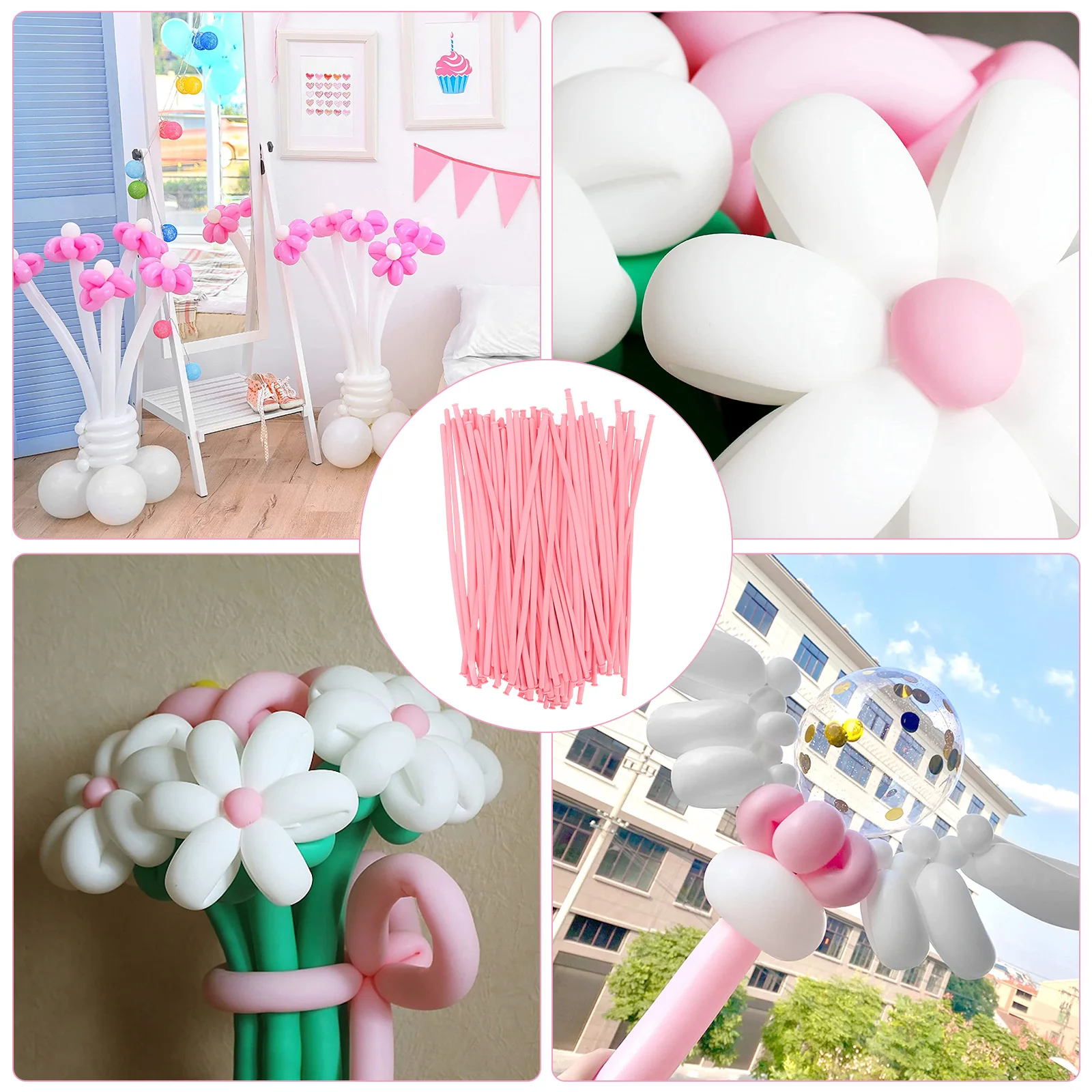 100 Pcs Strip Balloon Balloons DIY Long 260 Clear Party to Weave for Emulsion Twisting