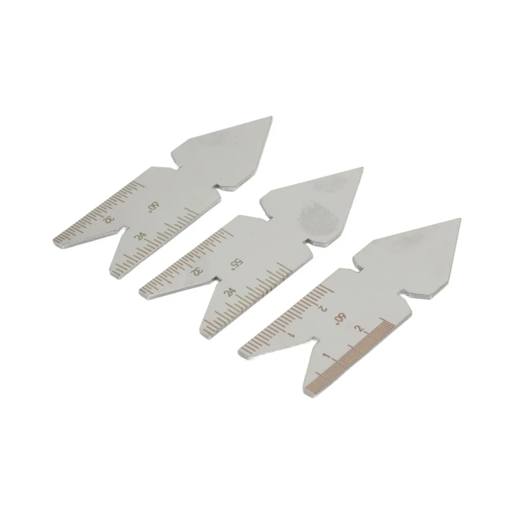 Stainless Steel 3pcs Thread Center Gauge Set 55 60 Degree Metric Inch Integrated Ruler For Cutting Angle Measurement In Industry