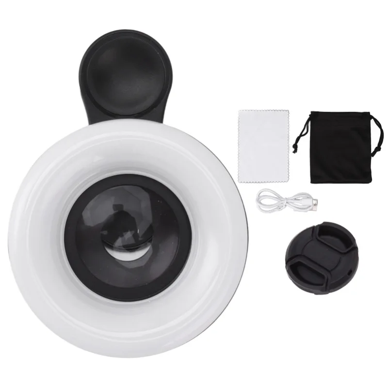 phone-camera-15x-macro-lens-with-mini-clip-ring-light-2800-to-6500k-phone-ring-fill-light-lens-for-photography-video-recording
