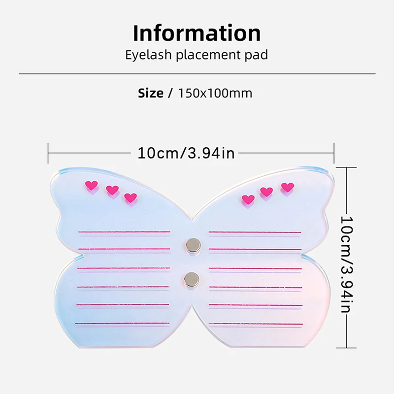 1PCS Acrylic Eyelash Extension Holder Butterfly Acrylic False Eyelash Organizer Board For False Lash Display Pallet Makeup Tools