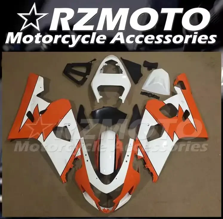 

4Gifts New ABS Injection Fairings Kit Fit For Suzuki R 600 750 K4 K5 2004 2005 Bodywork Set Custom Orange White