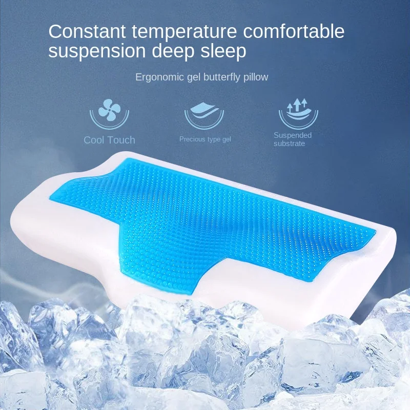 Summer Refreshing Gel Pillow 60x35cm Slow Rebound Orthopedic Memory Foam Ice-Cool Pillow Comfort Relax Cervical Home Bedding 이불