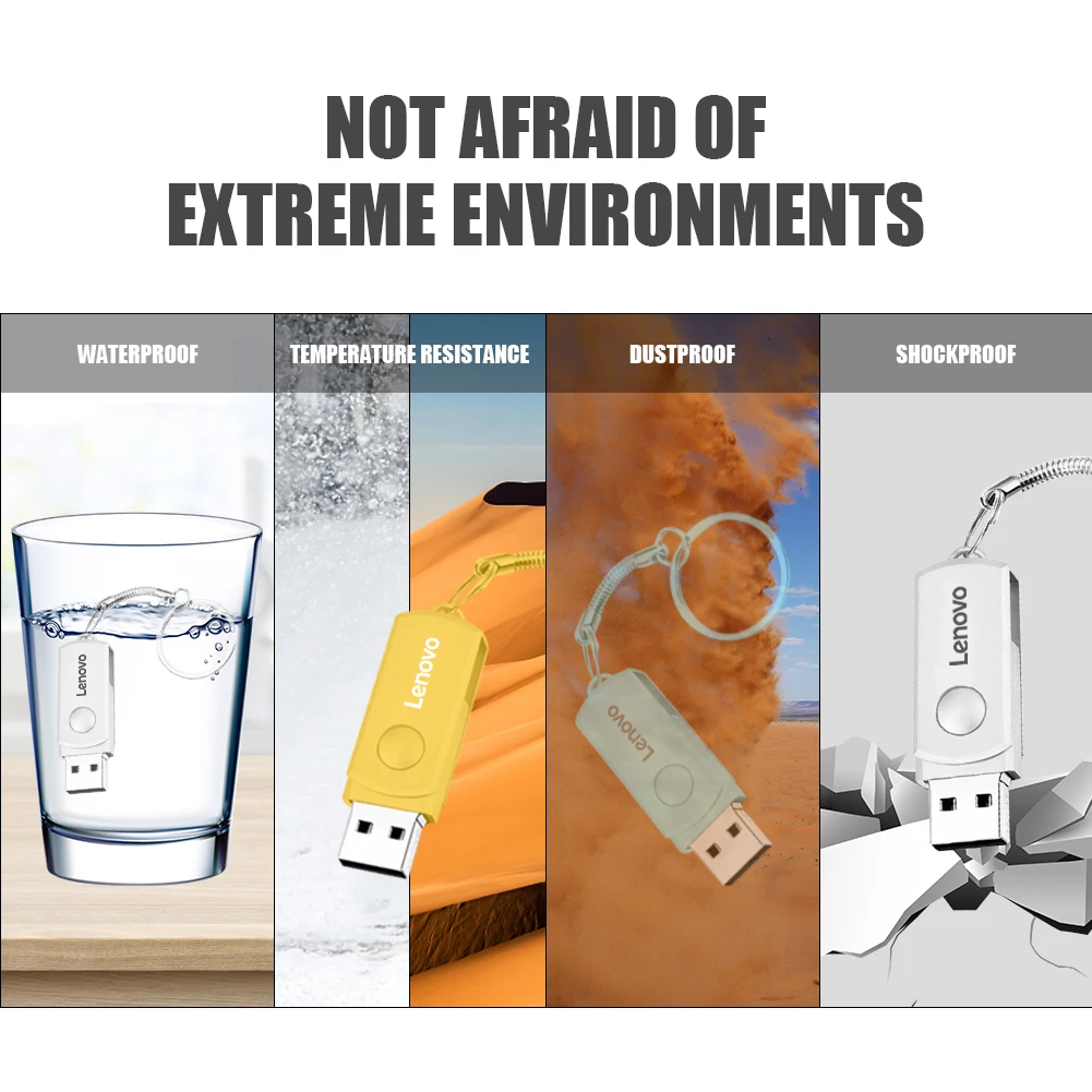 لينوفو 16 تيرا بايت محرك فلاش USB USB3.2 نقل عالي السرعة معدن نوع C U فلاش محمول قلم صغير محرك الذاكرة مقاوم للماء PenDrive #5