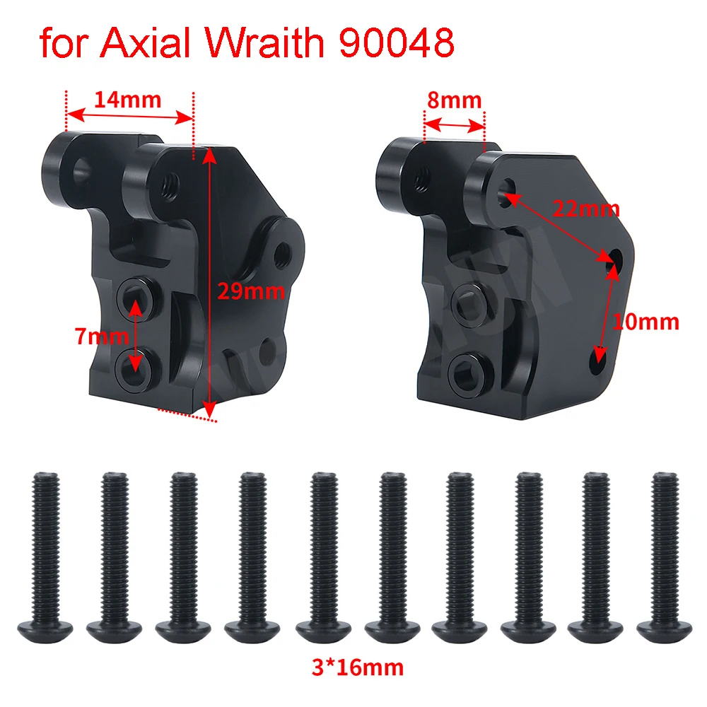 YEAHRUN 2 uds aleación de aluminio enlace inferior soporte de choque para Axial Wraith 90048 1/10 coche trepador de control remoto piezas de mejora Accesorios