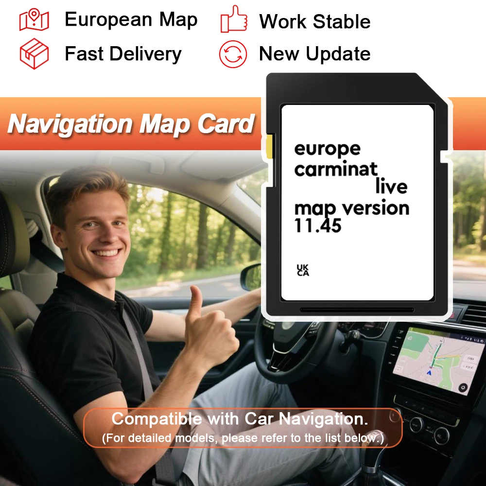 Pour Renault Megane Clio Laguna Scenic 2011-2013 Carminat Live 11.45 voiture GPS Navigation carte SD mise à jour Europe carte 2025 Versions