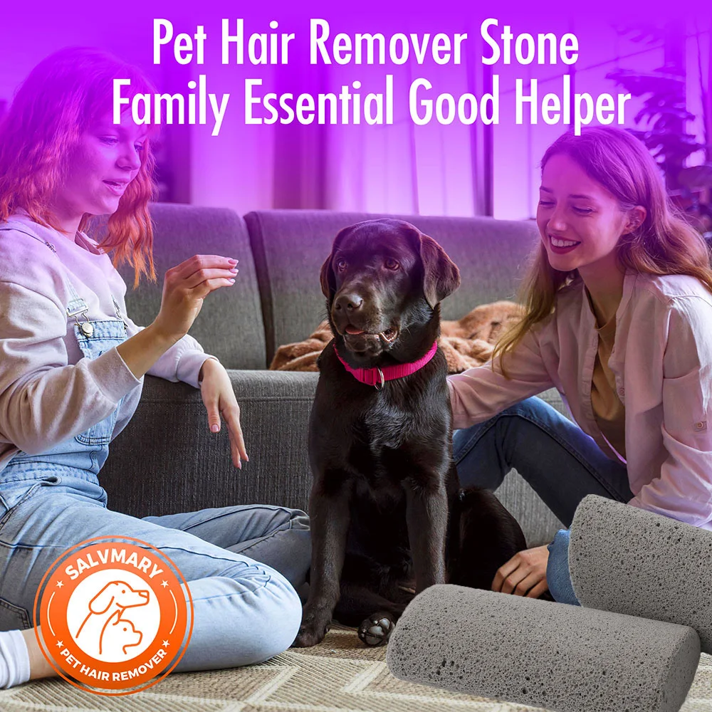 4 Pack Pet Hair Removal Pumice Stone for Dog Cat Pet Hair Cleaning Portable and Practical