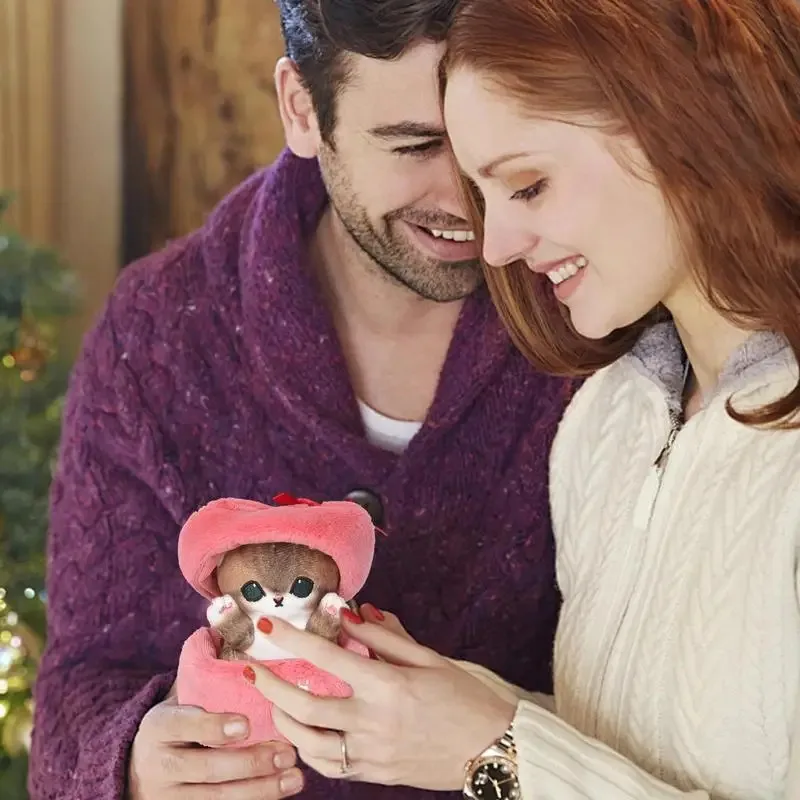 

TEMIKIDS 1Pc 13Cm Kawaiis Cat Plush Toys Valentines Day Cat Plush Doll Lovely Animal Pillow Soft Cartoon Cushion Kid Birthday Gi