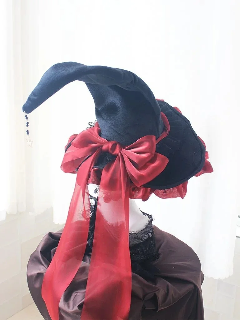 Chapeau de Sorcière Gothique avec Nœud Violet – photo 11
