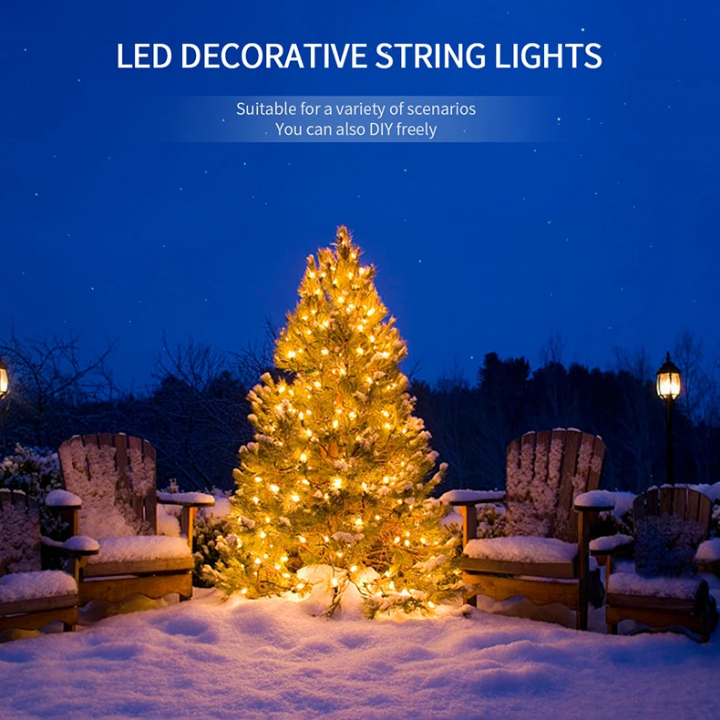10m-100m AC 110V 130V 220V 230V LED String Fairy Lights Party Christmas Tree Lights Wedding Decoration Outdoor Garland Lamp