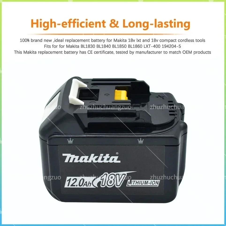 Makita Original 18V 12.0Ah 9.0Ah With LED lithium ion replacement LXT BL1860B BL1850 Makita rechargeable power tool battery 9000