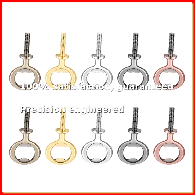 

10Pcs Metal Bottle Opener Blanks Stainless Steel Bottle Opener Inserts Kit Threaded Beer Opener Hardware-A22U