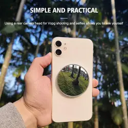 Espejo adhesivo compacto para teléfono inteligente, espejo para selfis, Vlog, alta definición, reflectante, para IPhone, foto y vídeo