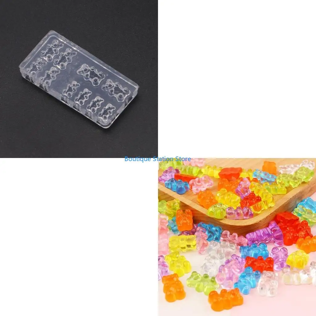 

Y55F Bear Decorative Mold Art Making Tool Silicone Carving Template Mould