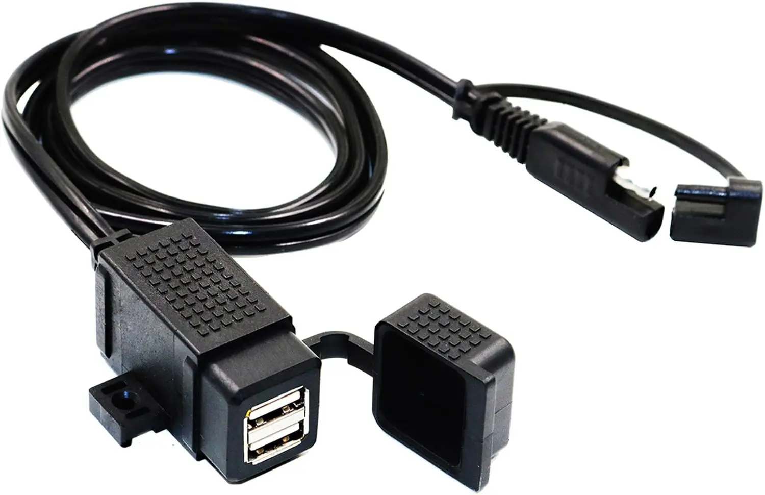 

3.1Amp Waterproof Motorcycle Dual USB Charger Kit SAE to USB Adapter for Phone Tablet GPS