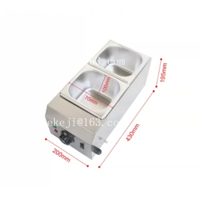 2026 Commercial Chocolate Melter Melting Pot Double Cylinder Electric Heat and Water Isolated Chocolate Melting Furnace