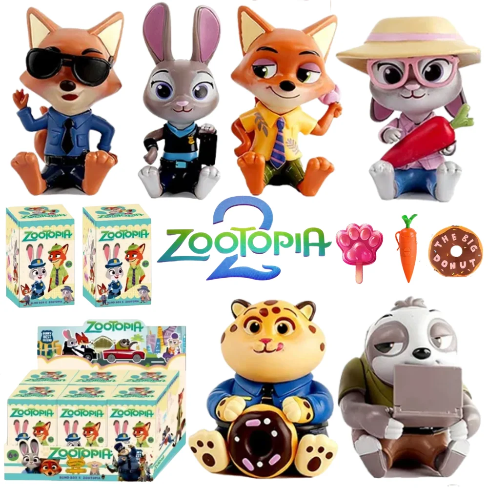 

Disney Zootopia 2 Джудит Ник Слепая коробка Модная ручная работа Мультяшная слепая коробка Подарочная игрушка Модель Аниме Орнамент НОВЫЙ ГОД Подарки для детей