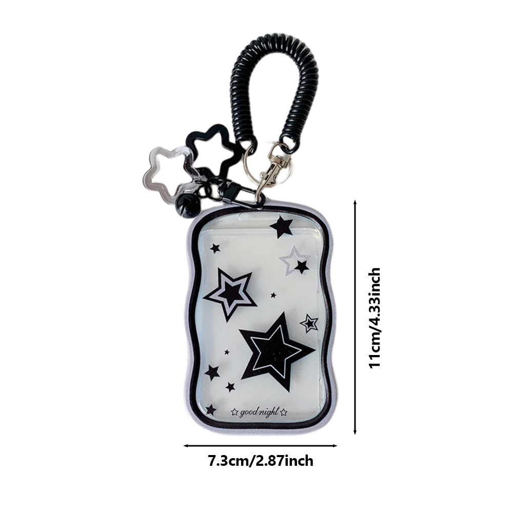 INS Style 3Inch Star Card Holder Korean K-Pop Idol Trading Card Protective Sleeve Work Card Protective Sleeve Keychain Bag Decor