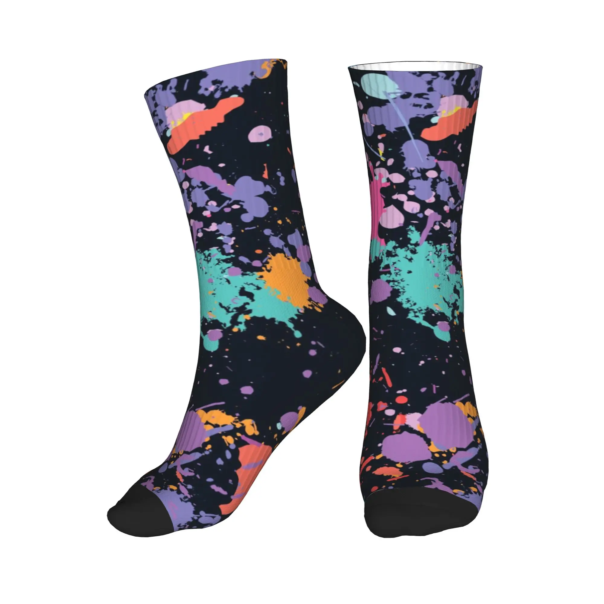 

Colorful Camouflage Abstract Street Graffiti Dress Socks for Men Women Warm Fashion Crew Socks