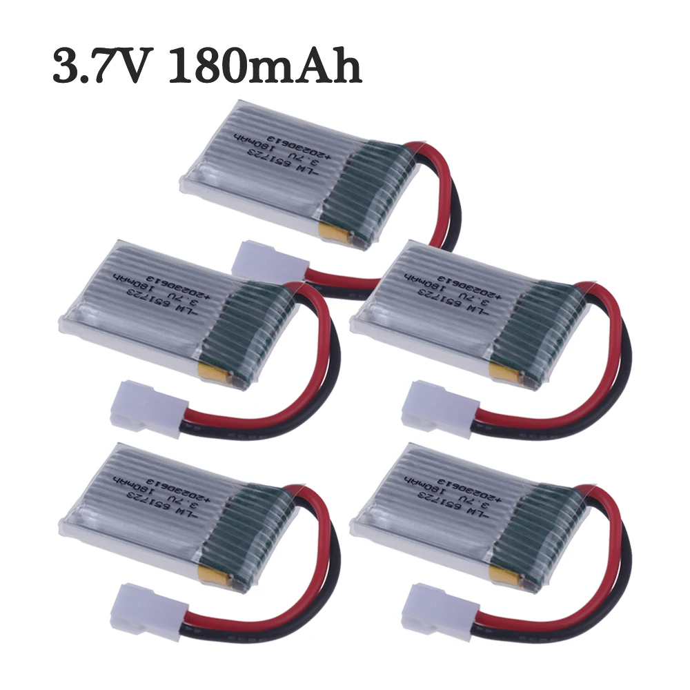 3.7V 180mah 651723 25C Battery For H2 H8 H48 U207 For Quadcopter Spare Parts 1S 150mAh Upgrade Remote Control Drone Battery