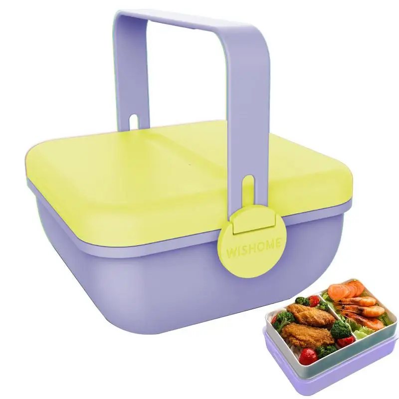 Lunch Containers Kids Bento Box Leakproof Portable Adult Lunch Box Bento Box With Handle Design Lunch Food Container accessorie