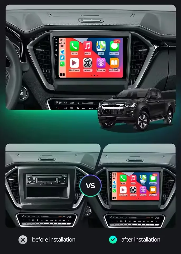 Android 16 Carplay Car Radio Stereo Receiver For Isuzu D-MAX DMAX 2020 2021 2022 Video Player Multimedia Navi GPS DSP WIFI 4G BT