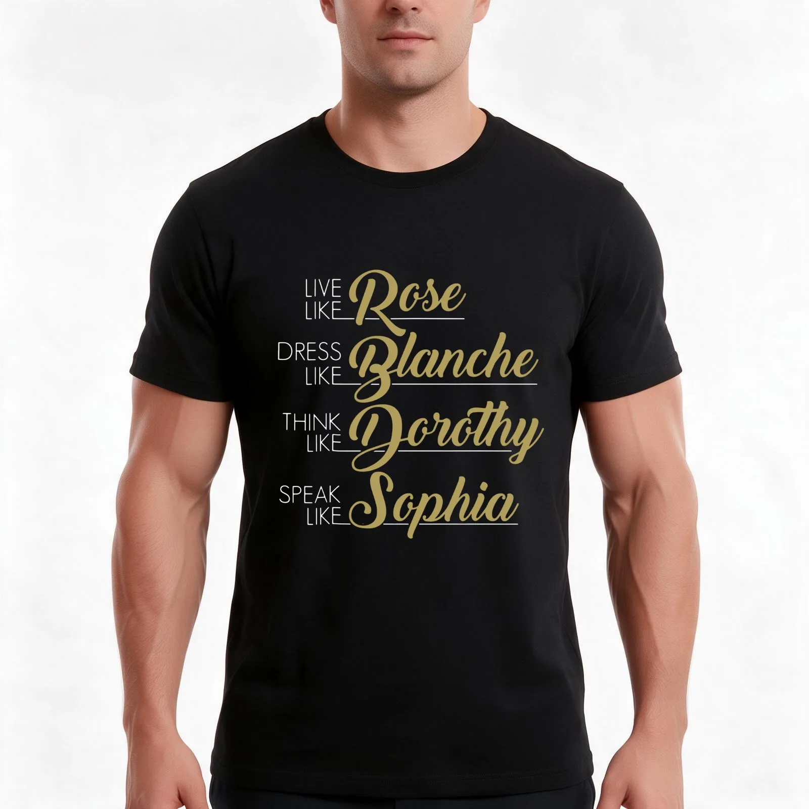 Camiseta «Vista-se como uma das Golden Girls», camiseta de algodão casual para o verão, blusas de estilo urbano folgadas, unissexo, para homens e mulh