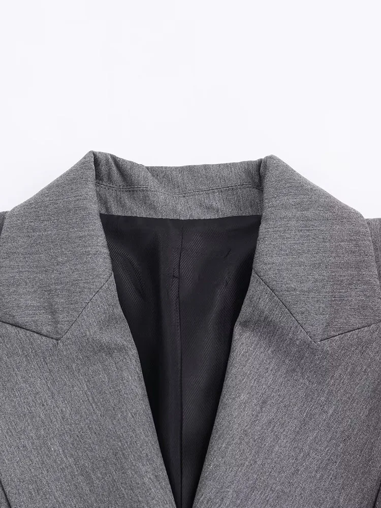 2025 frauen Herbst Blazer Mäntel Kausalen Solide Zweireiher Weibliche Elegante Straße Blazer Oberbekleidung Kleidung