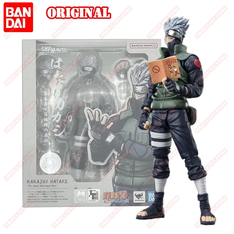 

BANDAI Original S.H.Figuarts Naruto Animation Peripheral Toy Kakashi -The Famed Sharingan Hero- Movable Model Figure Collection